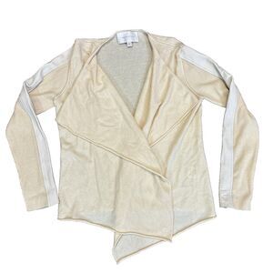 Brochu Walker Womens Brown Wool Cashmere Open Front Cardigan Small